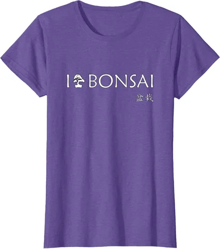 Vista 18 de Bonsai - I love bonsai T Shirt - Japan T-Shirt Negro
