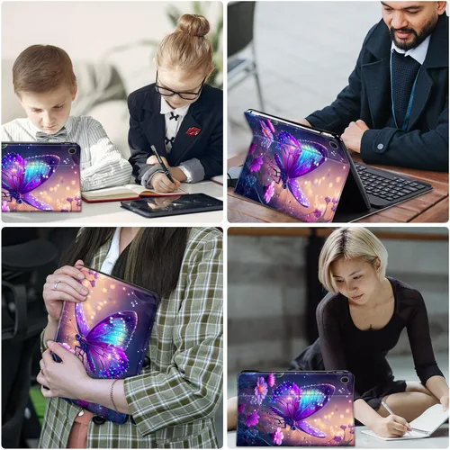 Vista 7 de Funda para Samsung Galaxy Tab A8 10.5 con teclado, teclado Bluetooth inalámbrico desmontable y funda delgada con soporte plegable para Galaxy Tab A8