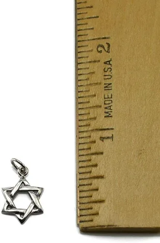 Vista 4 de KEVIN N ANNA Collar de plata de ley con dije de estrella de David, 18 pulgadas