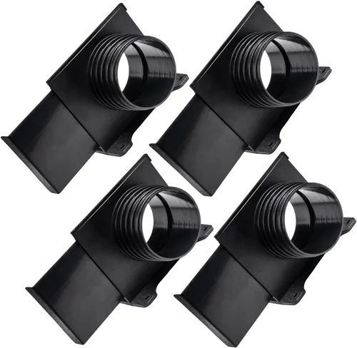 Vista 10 de POWERTEC 70358V Compuerta de Explosión de Montaje en Pared de 4 Pulgadas con Soporte, Accesorio de Recolección de Polvo Roscado - 1 Paquete