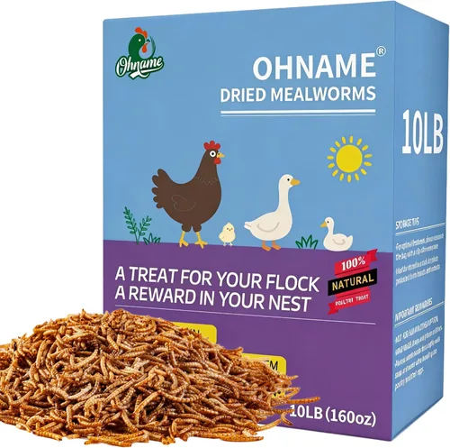 Vista 10 de 2LB Dried Mealworms for Chickens - 52% Protein for Growth