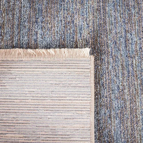 Vista 3 de SAFAVIEH Lasa Collection - Alfombra para pasillo, 2 pies 3 pulgadas x 8 pies, color azul y gris, diseño de flecos sólidos, no desprende pelusa
