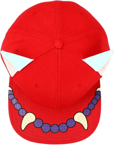 Vista 5 de Bioworld Inuyasha Anime Cartoon Necklace Rojo y Azul El Snapback Sombrero, Rojo