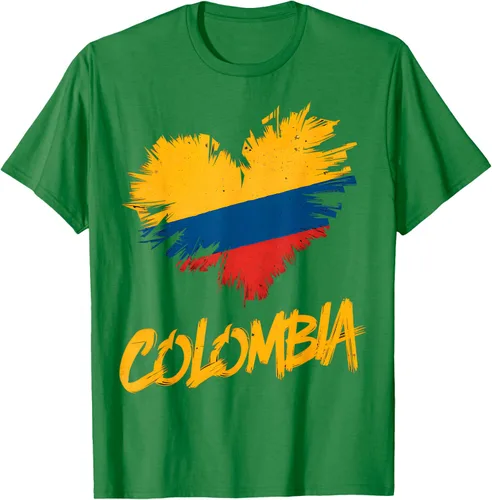 Vista 5 de Camiseta con la bandera del corazón de Colombia