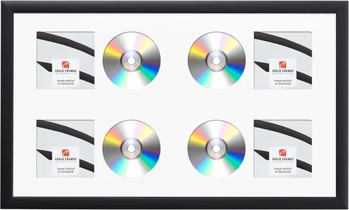 Vista 22 de Craig Frames paspartú para mostrar CD con marco negro de 1 pulgada