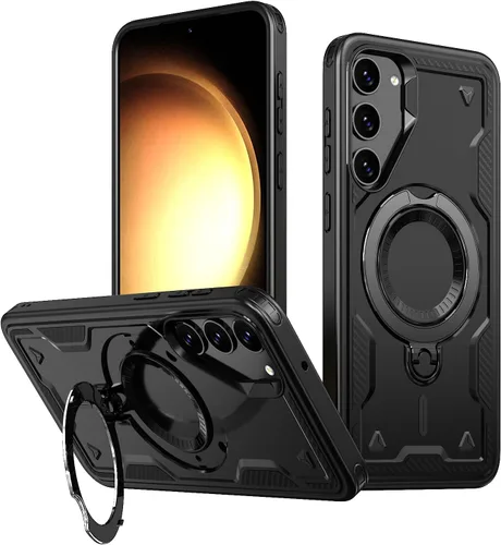 Vista 20 de Funda para Galaxy S23, compatible con MagSafe, funda híbrida 2 en 1 protectora delgada y resistente con soporte magnético invisible para Galaxy S23