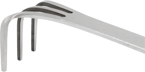 Vista 3 de Rastrillo para bonsái de acero inoxidable con espátula, mini estante de jardinería, cultivador de 3 puntas, herramientas para árbol bonsái