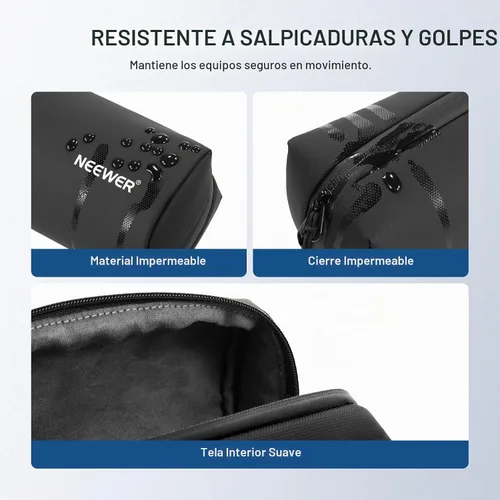 Vista 6 de NEEWER Bolsa de transporte para bolsillo 4 bolsillos 3, protección a prueba de polvo, a prueba de salpicaduras, absorción de golpes, resistente a