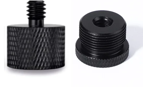 Vista 5 de Donuts Adaptador de soporte de micrófono 5/8 a 1/4 y 1/4 a 5/8 adaptador de rosca de tornillo Adaptador de micrófono a trípode