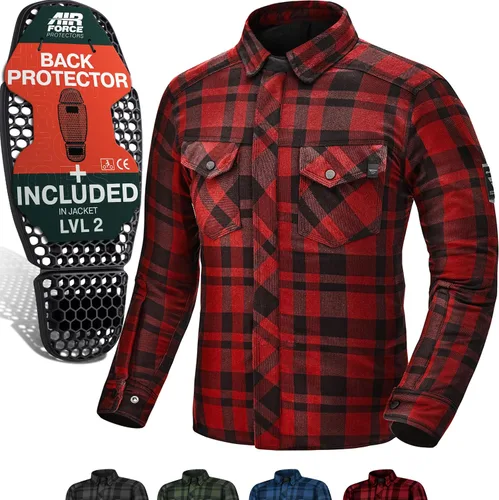 Vista 23 de SHIMA RENEGADE MEN 2 Camisa de motocicleta para hombre – Chaqueta de franela de motociclista a cuadros blindados con fibra QL – Aramida y capa