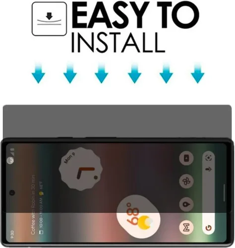 Vista 5 de Protector de pantalla de privacidad para Google Pixel 6a, [2 unidades] de vidrio templado antiespía antiarañazos para Google Pixel 6a GB62Z GX7AS
