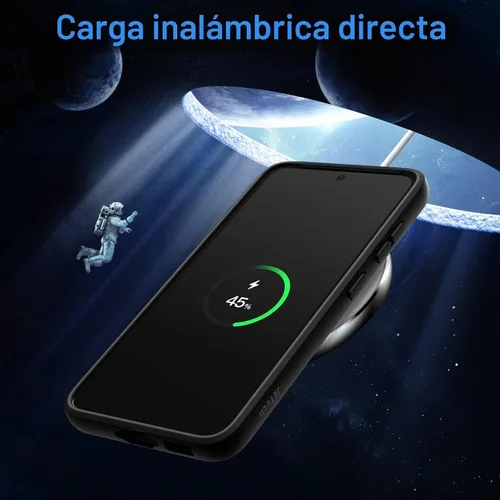 Vista 7 de JETech Funda mate para Samsung Galaxy S23 Plus, color negro Protección de grado militar, parte trasera mate esmerilada, acabado antihuellas
