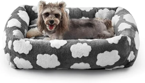 Vista 36 de JOEJOY Cama para Perro de Tamaño Mediano, Cama para Mascotas Ortopédica Lavable de Forro Polar de Pana Suave Premium con Funda de Cremallera