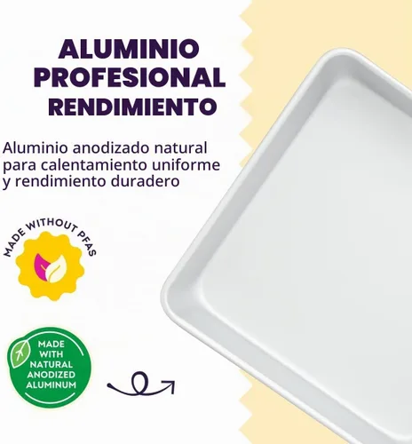 Vista 4 de Wilton - Molde cuadrado de aluminio para tartas, hecho sin PFAS, 8 x 8 pulgadas
