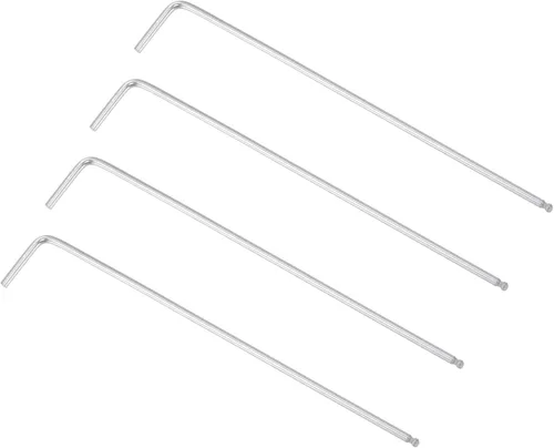 Vista 12 de uxcell Llave hexagonal de extremo de bola de 1/4", herramienta de reparación CR-V de brazo largo en forma de L, SAE 4 piezas