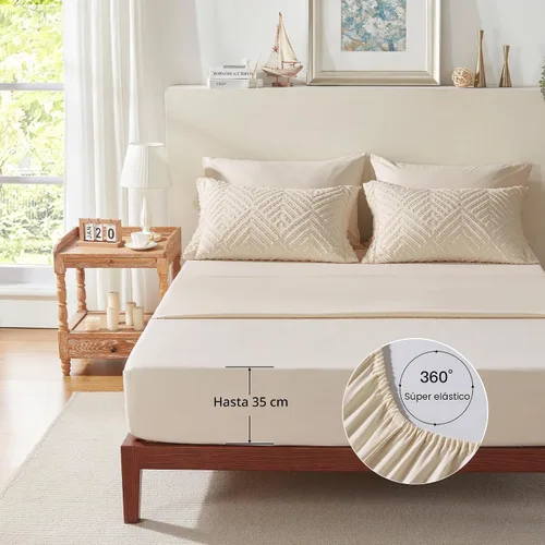 Vista 7 de Zzlpp Juego de edredón individual de 5 piezas, ropa de cama beige en una 01 - Beige