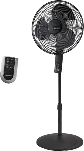 Vista 12 de Lasko Ventilador de pedestal oscilante, termostato, altura ajustable, control remoto, temporizador, 4 velocidades, para dormitorio, sala de estar