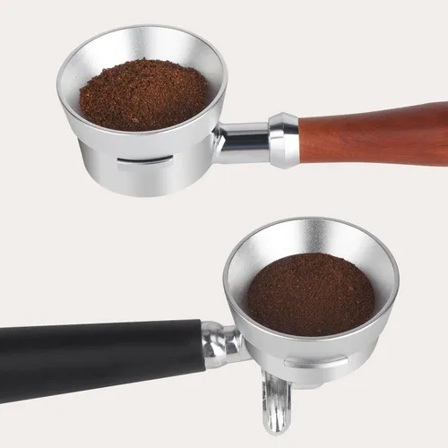 Vista 6 de Embudo portafiltro de espresso de aluminio Attsky, embudo dosificador de 51 mm con magnético Aluminum Construction, Strong Magnet, Lightweight