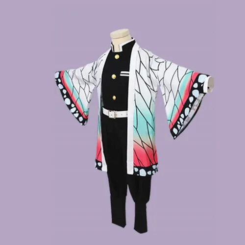 Vista 6 de LOHOU Disfraz de kimono de anime para cosplay, Demon Slayer-Kochou Shinobu, 130