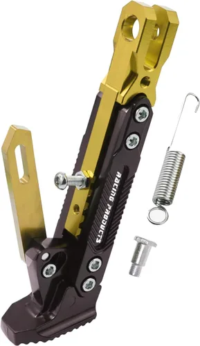 Vista 8 de Caballete universal para motocicleta con soporte lateral ajustable para pie, caballete de estacionamiento para motocicleta eléctrica, soporte