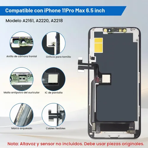 Vista 6 de LMQ Reemplazo de pantalla LCD de 6.5 pulgadas para iPhone 11 Pro Max Asamblea de exhibición del digitizador táctil 3D, con adhesivo impermeable