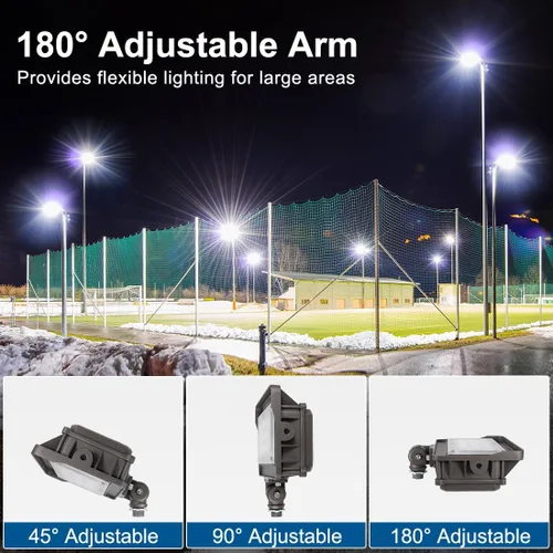 Vista 4 de DAKASON Faro LED de 50 W para exterior, fotocélula del crepúsculo al amanecer, ajustable 180° con nudillo, 6500 lm, 5000 K, reemplaza 150–200 W
