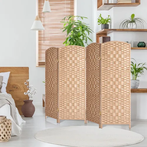 Vista 11 de HALLYBEE Divisor de habitación pequeño, pantalla de privacidad, separadores de habitación cortos y pantallas de privacidad plegables, divisiones