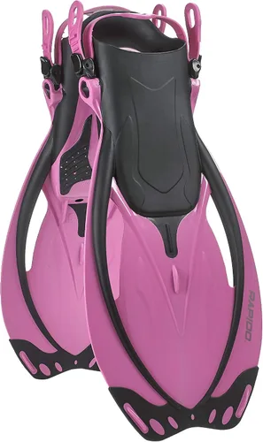 Vista 12 de Rapido Marine Open Heel Adjustable Fins - Translucent Violet Lime, Large/X
