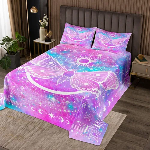 Vista 18 de Juego de colcha con signo de la paz tamaño King, flores coloridas acolchadas para niños, adolescentes y adultos, juego de colcha floral pastoral