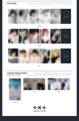 Vista 4 de TXT - The Chaos Chapter: Freeze [World ver.] (El segundo álbum) [Pre-Order] CD+Photobook+Póster plegado+Otros con seguimiento, pegatinas decorativas