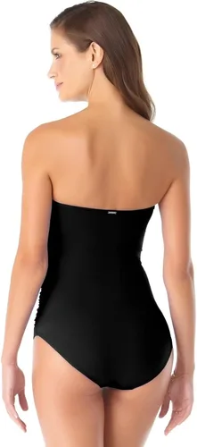 Vista 2 de Anne Cole - Traje de baño de una pieza con parte delantera plisada para mujer