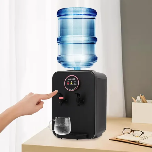 Vista 5 de Dispensador de enfriador de agua de carga superior, dispensador de enfriador de agua para encimera, 3 temperaturas, capacidad para botellas de 3 o 5