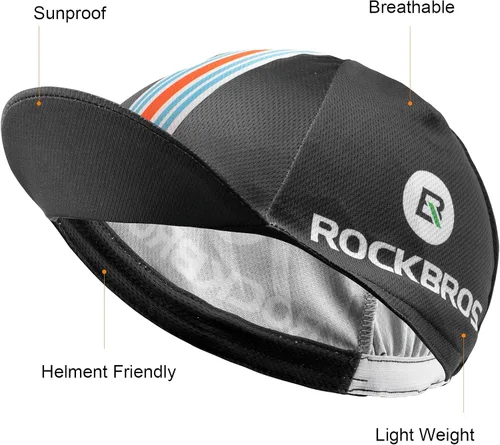 Vista 2 de ROCKBROS Gorra de ciclismo para hombre, transpirable, a prueba de sol