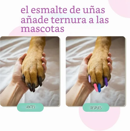 Vista 3 de Esmalte de uñas para perros, regalo de cumpleaños para perros, 18 colores de esmalte de uñas de perro, de secado rápido, seguro para perros,