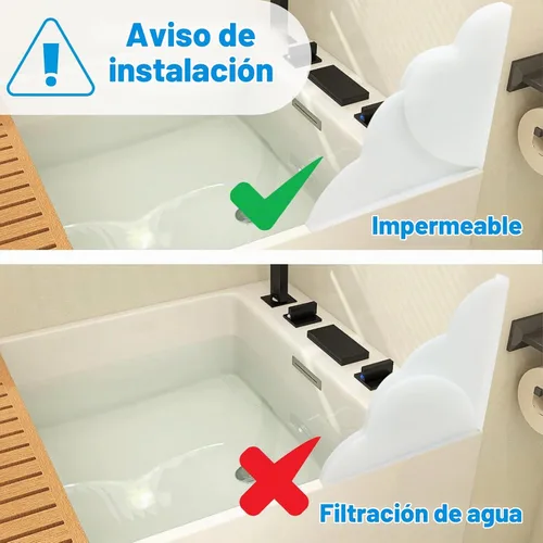 Vista 3 de Paquete de 1 protector grande de salpicaduras de ducha para ducha walk-in, actualizado 9.25 x 9.25 pulgadas protectores de salpicaduras de bañera