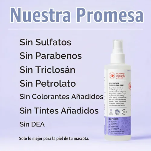 Vista 7 de SKOUT'S HONOR Spray probiótico para patas para perros, 8 onzas