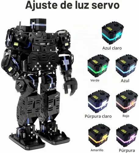 Vista 5 de Robot humanoide, boxeo inteligente, fútbol, robot bailarín, gráfico programable con teléfono y aplicación de PC con Windows, robótico RC blindado