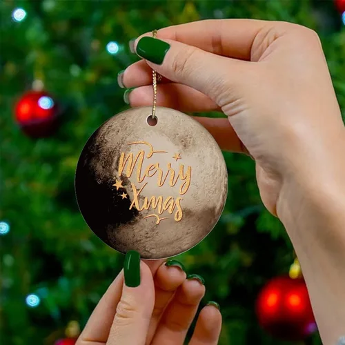 Vista 4 de Adornos para árbol de Navidad, planeta galáctico cósmico, adorno de Navidad, adorno de recuerdo, decoración del hogar, órbita planetaria, colgantes