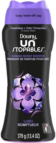 Vista 10 de Downy Unstopables - Perlas potenciadoras de aroma de lavandería para lavadora, exuberante, 10 onzas (paquete de 4)