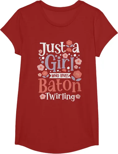 Vista 48 de A Girl Who Loves Baton Twirling - Camiseta de giro Majorette Twirler, Negro