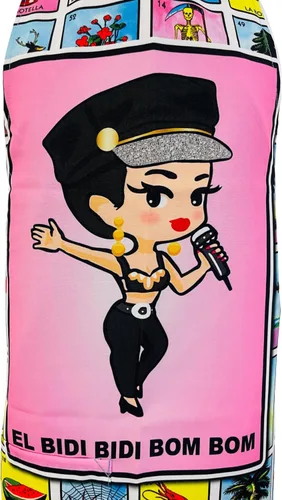 Vista 3 de Leos Imports Loteria Card - Delantal de bingo mexicano con bolsillos Bidibidi Bombom