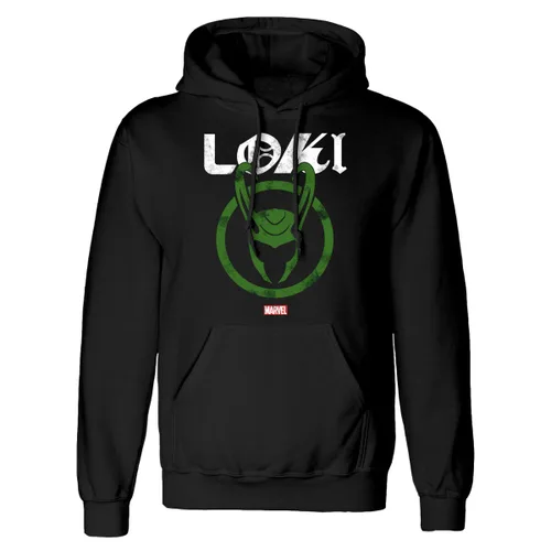 Vista 2 de Sudadera con Capucha Unisex Marvel Distressed Logo Negro
