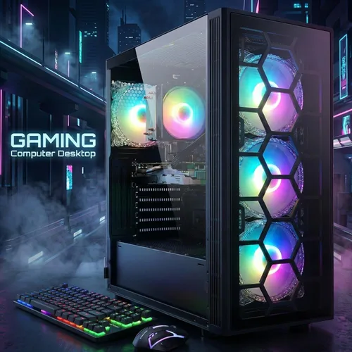 Vista 4 de Escritorio para PC para juegos STGAubron, R7 5700X, RTX 3050 6G, 16G DDR4