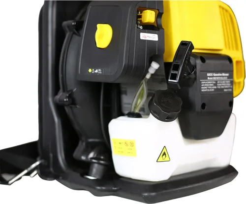 Vista 7 de Soplador de hojas de gas, soplador de mochila de motor de patio de 2 ciclos de 52 cc, potente soplador comercial de 530 CFM para patio, césped