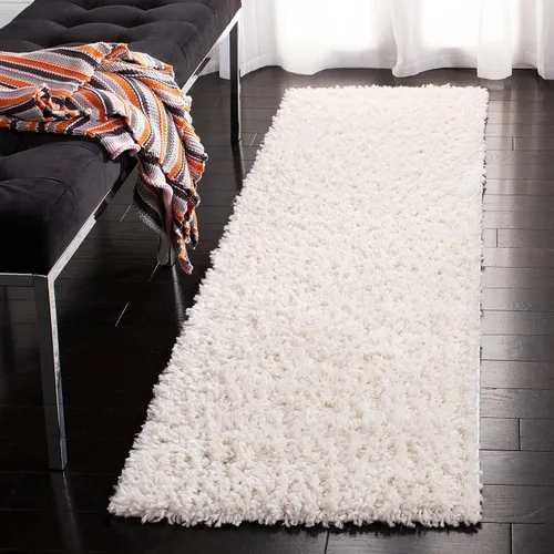 Vista 10 de SAFAVIEH - Colección August Shag, tapete decorativo, 2 x 5 pies, diseño sólido, beige, no desprende pelusa y fácil de cuidar, 1.5 pulgadas