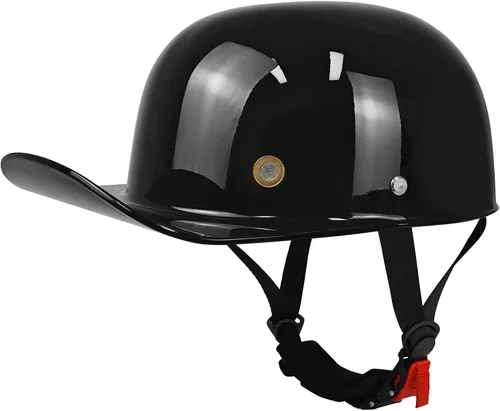 Vista 13 de Casco de motocicleta de estilo adulto unisex negro medio, con certificación DOT, para chopper, ciclomotor, patinete, motocicleta eléctrica
