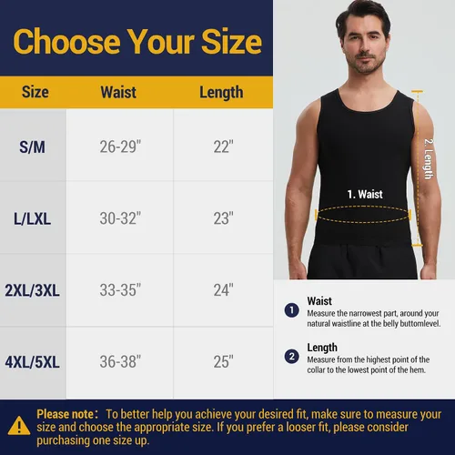 Vista 3 de Chaleco de Sudoración para Sauna para Hombre - Entrenador de Cintura de Compresión, Camiseta de Sauna para Entrenamiento en el Gimnasio, Chaleco