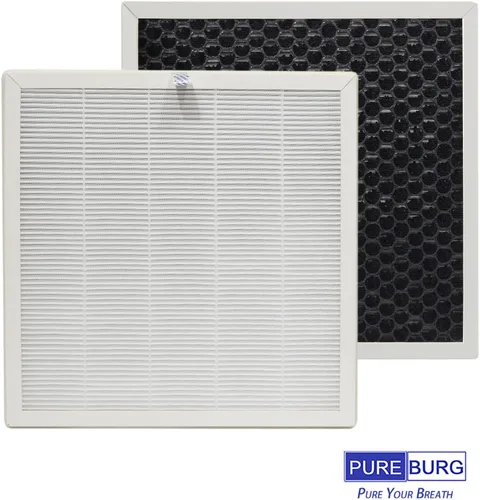 Vista 6 de PUREBURG Filtro HEPA de repuesto compatible con purificador de aire LAMPICK Cleaner-A6, paquete de 2 unidades H13 de carbón activado por filtración