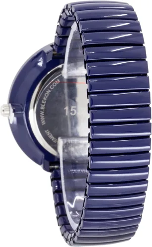 Vista 6 de Blekon Colecciones Nuevo reloj de moda PC21J con banda elástica de cara súper grande movimiento japonés PC21J