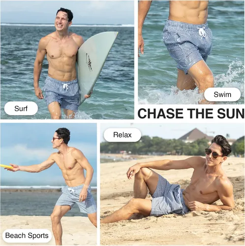 Vista 5 de Kanu Surf Mens Monaco Swim Trunks (Regular & Extended Sizes)